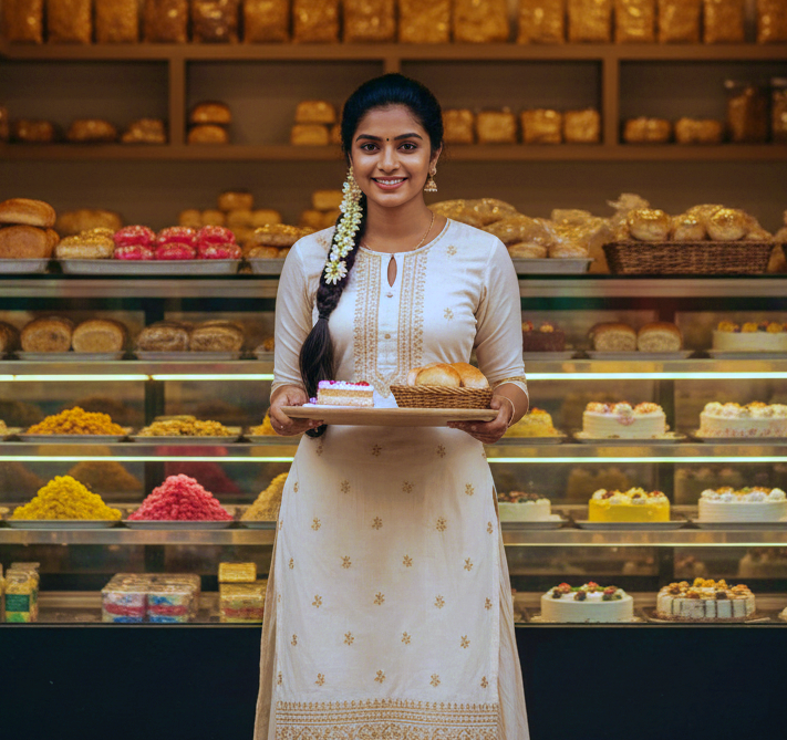 A local bakery with fresh bread and pastries.