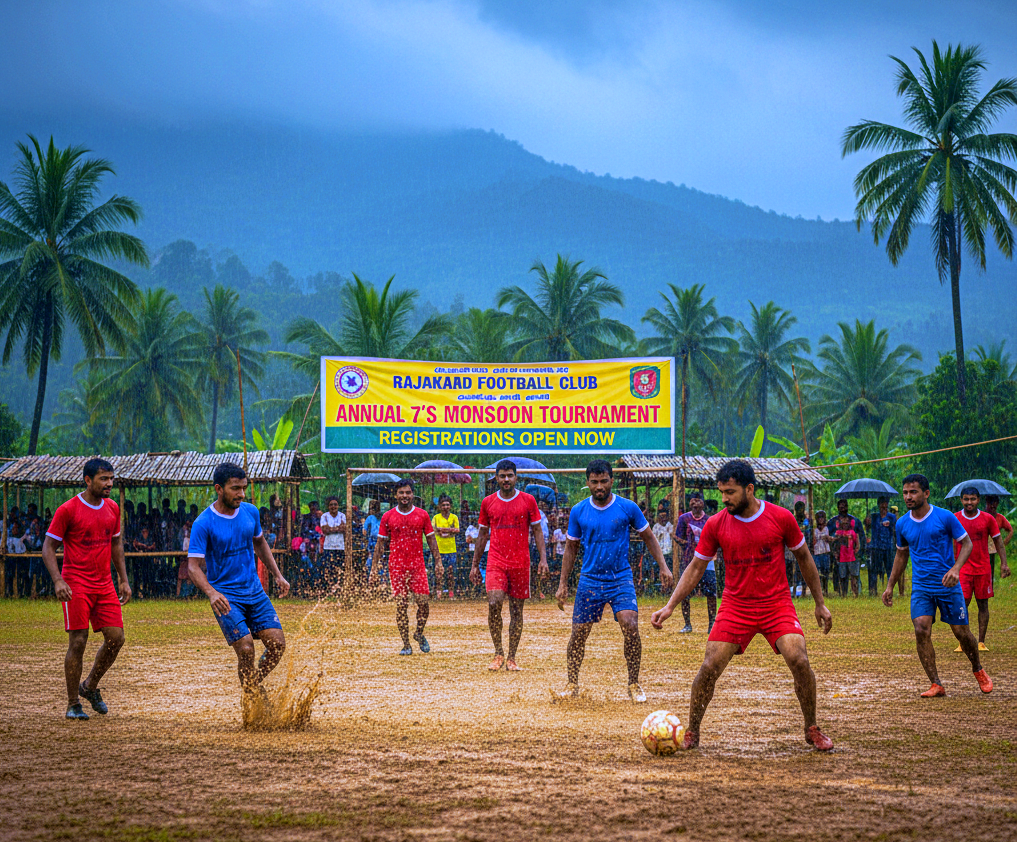 Announcement for a local football tournament.